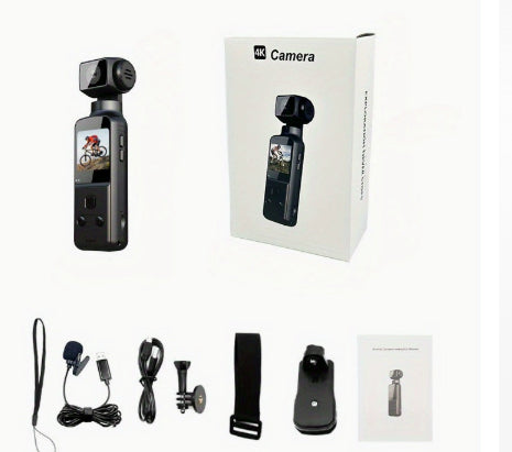 Dropshipman 4K HD anti-shake pocket sports camera with compact design, showing the camera's lens and control buttons.