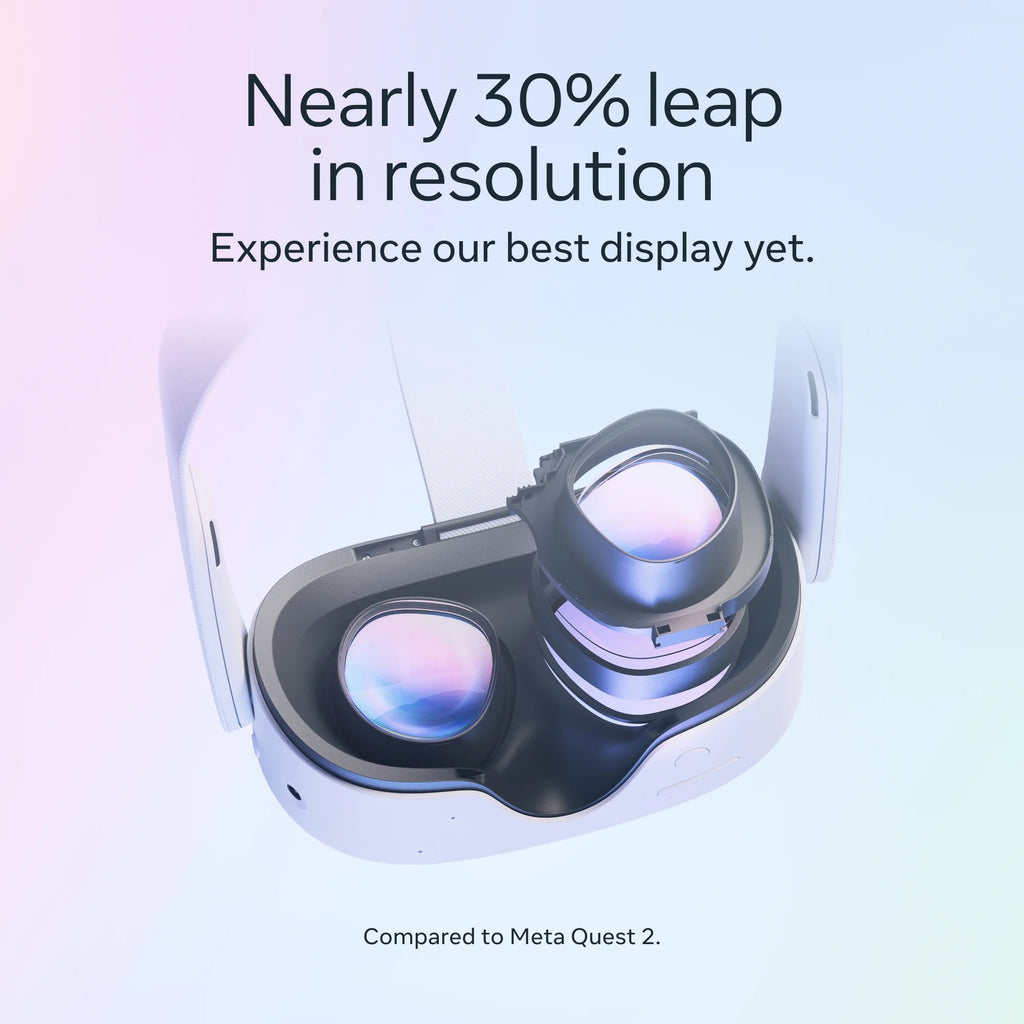 Quest 3 512GB mixed reality headset by LeakEm Electronics, showing sleek design with adjustable straps and display.