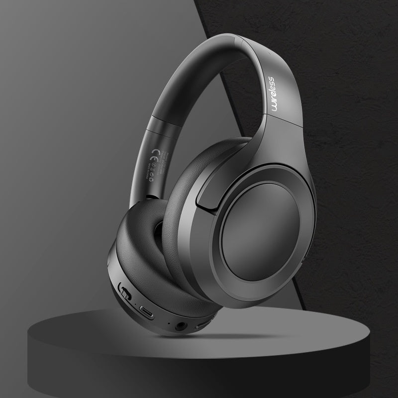 Dropshipman over-ear Bluetooth headphones with active noise cancellation and ultra-long battery life, showing comfortable ear cups.