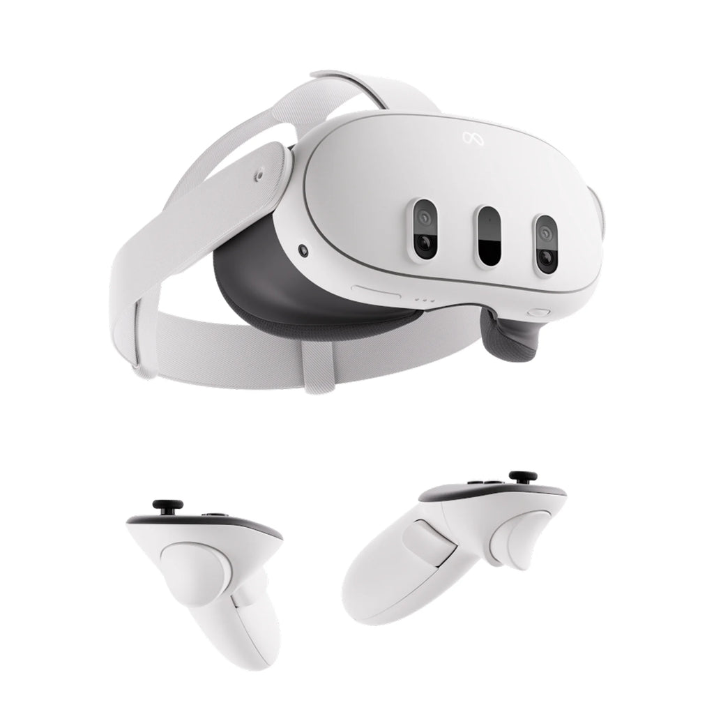 Quest 3 512GB mixed reality headset by LeakEm Electronics, showing the sleek design with adjustable straps and display screen