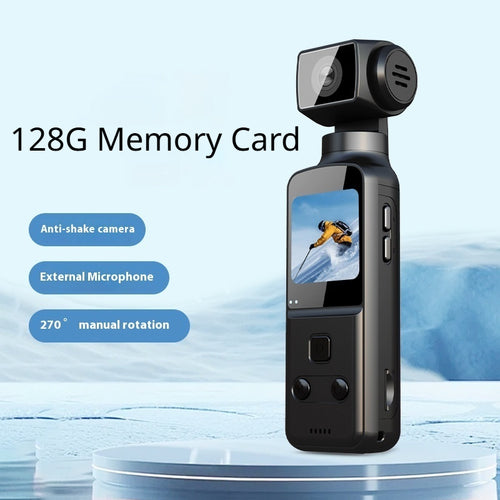 Dropshipman 4K HD anti-shake pocket sports camera showing compact design with lens and buttons for outdoor recording.